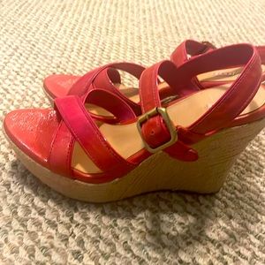 UGG | pink patent leather wedges